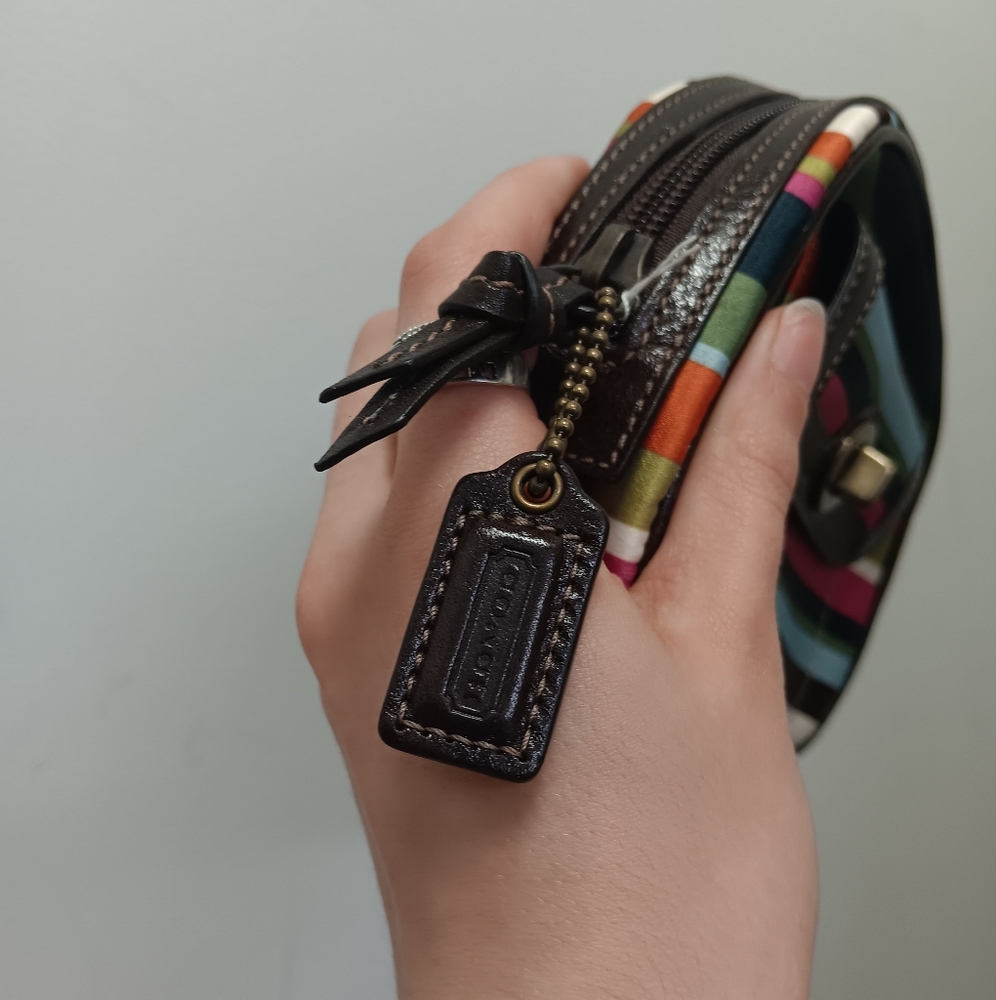 Coach Striped Cosmetic Bag - Picture 2 of 3